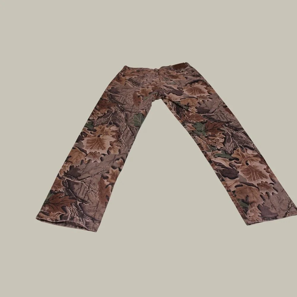 Vintage Wrangler Rugged Wear Mens Camo Pants 34x32 Advantage Timber Real Tree